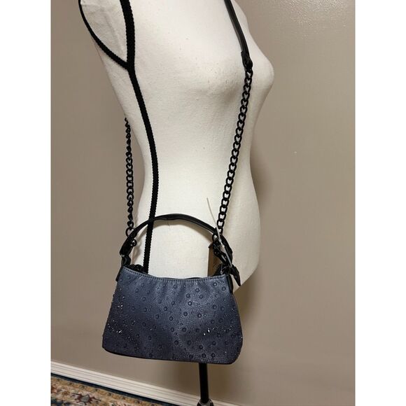 NWT Steve Madden BBABS sparkle gray and black crossbody bag - Picture 1 of 10